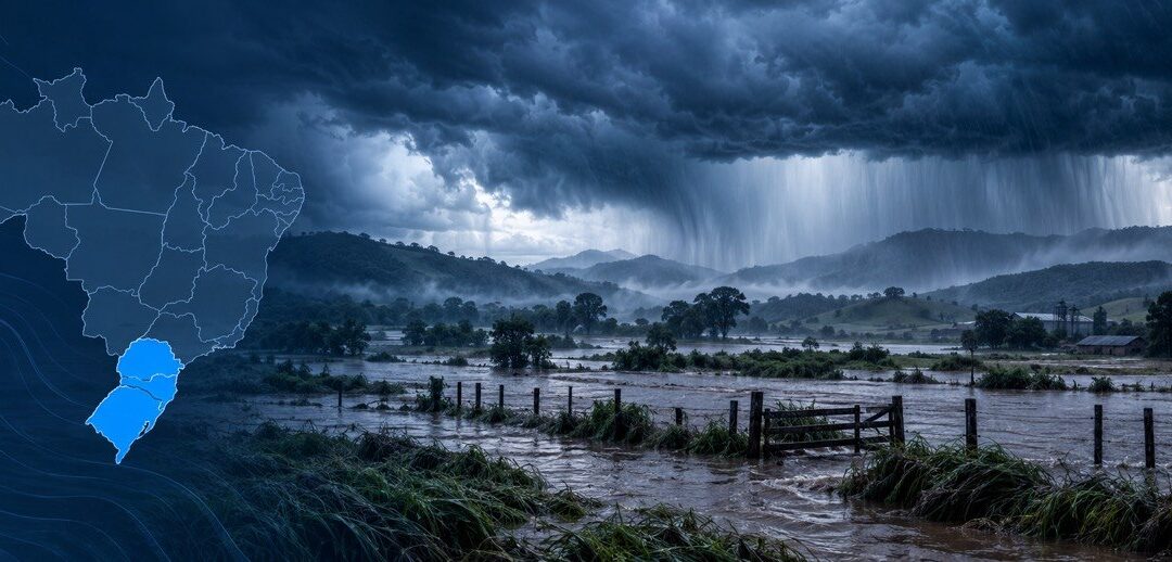 Metade do Sul teme chuvas intensas com o agravamento da mudança climática